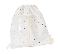 Ergonomic Nylon Anime Themed Drawstring Backpack Cartoon Prints Daypack Large Capacity for Women Daily Commute, White, As the pic show