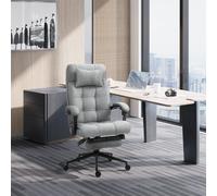 Ergonomic Office Chair Adjustable Height Rolling Swivel with Armrest VINSETTO Light Grey One Size