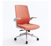 Ergonomic Office Chair Office Swivel Chair, Cloth Medium Back Work Computer Desk Chair, Folding Armrest, Tilt Mechanism, With Lumbar Support Executive Task Chair (Color : B) Aqiong