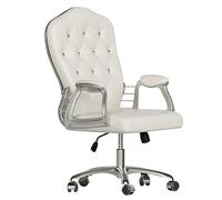 Ergonomic Office Chair, PU Leather Executive Computer Chair with Mid Back and Wheels, Swivel Task Chair with Armrest for Home and Office Use