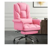Ergonomic Office Chair Swivel PU Leather High Back Armrest Adjustable Height Foot Rest Office Chair Ideal for Executive Workspaces