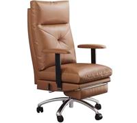 Ergonomic Office Chair with Adjustable Footrest and 90°-150° Recline, Soft Sponge Cushion, Supports Up to 110Kg for Executive Use, Grey and White