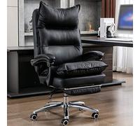 Ergonomic Office Chair with Footrest, Adjustable Computer Racing Chair, Executive Swivel Design, Linked Handrail, Home and Office Use