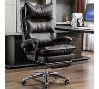 Ergonomic Office Chair with Footrest, Adjustable Computer Racing Chair, Executive Swivel Design, Linked Handrail, Home and Office Use