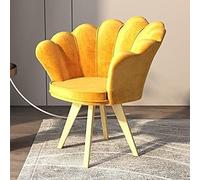 Ergonomic Office Chair with Gold Legs, Adjustable Height, Breathable Mesh Seat, Lumbar Support, Cute Pink Design for Girls, Comfortable Desk Chair for Bedroom, Dorm, or Study, Blue(Swivel Wood Yellow)