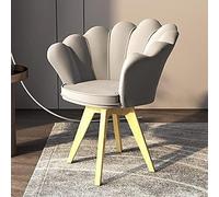 Ergonomic Office Chair with Gold Legs, Adjustable Height, Breathable Mesh Seat, Lumbar Support, Cute Pink Design for Girls, Comfortable Desk Chair for Bedroom, Dorm, or Study, Blue(Swivel Wood Gray)