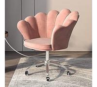 Ergonomic Office Chair with Gold Legs, Adjustable Height, Breathable Mesh Seat, Lumbar Support, Cute Pink Design for Girls, Comfortable Desk Chair for Bedroom, Dorm, or Study, Blue(Silver Leg Pink)