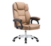 Ergonomic Office Chair with High Back Height Adjustable Dual Cushion Leather Ideal for Office & Meeting Room Stylish Khaki Color