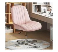 Ergonomic Office Desk Chair, Armless Mid Back Swivel Task Chair with Height Adjustable Wide Seat for Small Spaces