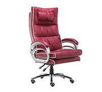 Ergonomic Office Desk Chair, Executive Recliner with High Back, PU Leather, Large Seat, Tilt Function, Lumbar Support, Gaming Chair, Black (Red+white)