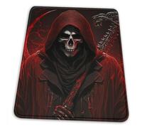 Ergonomic Office Mousepad Red Grim Reaper Skull Death Dark 25X30Cm, Mouse Pad Non-Slip Desk Pad For Gamer Work Typing
