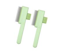 Ergonomic Pet Brush With Detangling And Shedding Removal Hair Comb With SelfCleaning Design For Daily Grooming 2pcs Ergonomic Grooming Brush