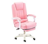 Ergonomic Pink Gaming Chair - Comfortable Swivel Office Chair with Adjustable Armrests for Home, Bedroom, and Computer Use - Ideal for Sedentary Work and Gaming
