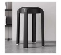 Ergonomic Plastic Office Stool, Backless and Stackable Round Chair for Dining and Home Use, Nordic Simple Design