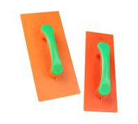 Ergonomic Plastic Trowel Masonry Plastering Tool for Interior Exterior Concrete Floating Drywall Finishing 2 Sizes Orange Green (small)