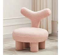Ergonomic Plush Pouf Chair with Backrest - Cozy Single Seat for Living Room Bedroom Dorm - Soft Fur Design for Ultimate Comfort and Relaxation