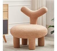 Ergonomic Plush Pouf with Backrest - Cozy Single Chair for Living Room Bedroom Dorm - Soft Fur Design for Ultimate Comfort and Relaxation