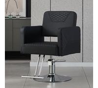 Ergonomic Professional Styling Chair Featuring A Comfortable, Extra-Thick 12, 5 Cm Cushion and Heavy-Duty Hydraulic Height Adjustment,Suitable for Braiding, Hair Extensions,DD