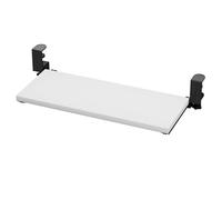 Ergonomic Pull-Out Keyboard Drawer Under Desk with C-Clamp 47-inch Desktop Extension for Typing Supports 55lbs - White 120cm Perfect for Home Office Setup