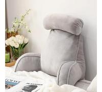 Ergonomic Reading Pillow with Removable Neck Roll and Soft Velvet Cover