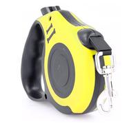 Ergonomic Retractable Extendable Lead for Dogs, Cats and Pets up to 12 kg, Extendable 5 m, Yellow