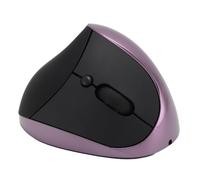 Ergonomic Right Hand Mouse Auto Wake-up Anti-Fingerprint Wireless Vertical Mouse High Precision Movement 800 1200 1600 DPI for PC (Purple)