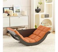 Ergonomic Rocking Chair, Reclining Lounge Chair with Cushion for Living Room, Bedroom, Nursery, Balcony