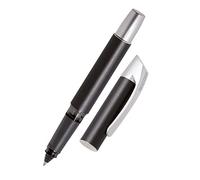 Ergonomic rollerball for school/college - ONLINE Campus Black - for left- and right-handed, soft grip part, for standard ink cartridges, refillable, ideal for beginners/pupils/students