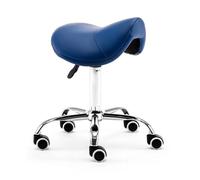 Ergonomic Rolling Saddle Stool Chair w/Wheels Hydraulic Leather Saddle Stool Rolling Chair Comfortable 19"-23" High for Clinic Dentist Spa Massage Salons Studio
