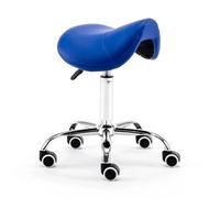 Ergonomic Rolling Saddle Stool Chair w/Wheels Hydraulic Leather Saddle Stool Rolling Chair Comfortable 19"-23" High for Clinic Dentist Spa Massage Salons Studio