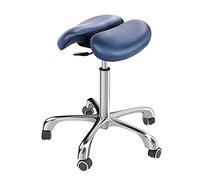Ergonomic Rolling Saddle Stool for Dental, Office, and Beauty Studios, Heavy-Duty Split Seat Design