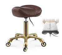 Ergonomic Rolling Saddle Stool, Professional Swivel Chair for Dental & Hair Stylists, Adjustable Height for Salon & Office Use