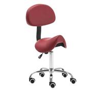 Ergonomic Rolling Saddle Stool with Hydraulic Lift & Backrest - Perfect for Hair Salons, Massage Therapy & Home Office Use