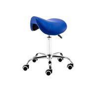 Ergonomic Rolling Stool with Adjustable Height and Wheels, Supports 330 LBS for Salon and Massage Use
