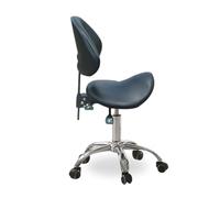 Ergonomic Rolling Stool with Backrest, Adjustable Height, Perfect for Salon, Studio, Office Use