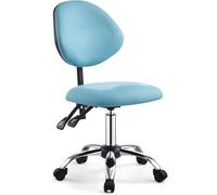 Ergonomic Saddle Stool for Dental Hygienists - Rolling Chair with Backrest & Wheels, Adjustable Height, Comfortable Tilting Design for Professional Use