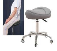 Ergonomic Saddle Stool - Hydraulic Adjustable Rolling Chair for Clinics, Studios, and Tattoo Artists