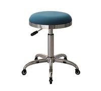 Ergonomic Saddle Stool with WheelsAdjustable Hydraulic Rolling Chair for Salon Tattoo Clinics & Office Supports 440lbsComfortable Blue Stool for Enhanced Mobility