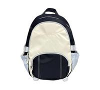 Ergonomic School Backpack with Multi-Compartment, Nylon Travel Bag for Teens & College Students Nylon Backpack Casual Daypack, Black, Mass Beauty
