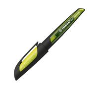 Ergonomic School Fountain Pen - STABILO EASYbuddy - A Nib - Black/Lime | Black/lime, erasable blue, includes cartridge