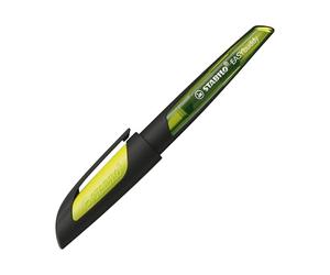 Ergonomic School Fountain Pen - STABILO EASYbuddy - A Nib - Black/Lime | Black/lime, erasable blue, includes cartridge