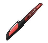 Ergonomic School Fountain Pen - STABILO EASYbuddy - M Nib - Black/Coral Medium N