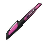 Ergonomic School Fountain Pen - STABILO EASYbuddy - M Nib - Black/Magenta Medium