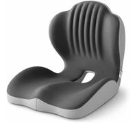 Ergonomic Seat Cushion with Lumbar Support, Memory Foam，Grey | Coccyx Cut-Out, Slow Rebound Foam, 44 x 40 x 37 cm, Breathable Cover, For Car, Office & Home