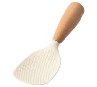 Ergonomic Silicone Spoon with Wood Handle Non-Stick Rice Spoons Rice Shovels Kitchen Supplies Kitchen Utensil for Silicone Shovel