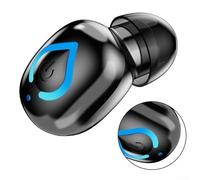 Ergonomic Single Earphone 4G Lightweight Secure Fit Design | Ultra-lightweight 4g body, compact 2.6cm size, discreet wear, comfortable all-day listening, portable(Black)