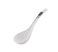 Ergonomic Soup Ladle Ceramic Soup Spoons Long Handle Depth Ladle for Dumpling, Pho, Noodles,Dishwasher Safe-White for Stew