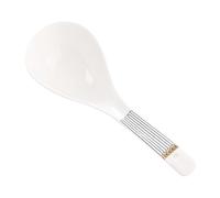 Ergonomic Soup Ladle Ceramic Spoon Kitchen Utensils 3cm Deep Heat-Resistant 21.5cm Long Handle Ladle for Stew