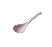 Ergonomic Soup Ladle High Temperature Resistant Service Ceramic Ladle for Serving Soup and Stew, Long Handled Spoon with Deep Oval Hook Design, Dishwasher Safe for Stew(Purple)