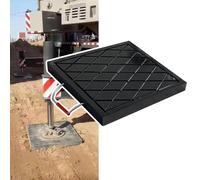 Ergonomic Stackable Outrigger Pads with Handle - Heavy-Duty Crane Stabilizers & Unbreakable Leveling Pads for Camp Trailers - 27.6"x27.6"x2.4" - Prevent Sinking & Enhance Stability